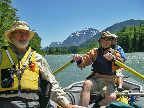 Skykomish River rafting enjoying the mild white water rapids ride