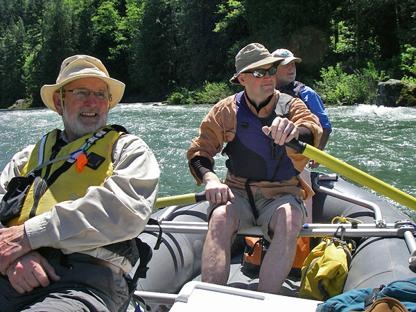 Skykomish River rafting looking ahead to rapids