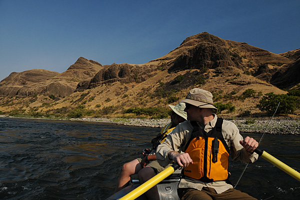 Hells Canyon National Recreation Area Snake River rafting looking ahead