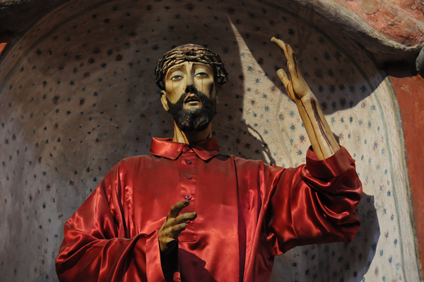 Mission San Xavier del Bac interior figure detail of Jesus Christ in Tucson Arizona