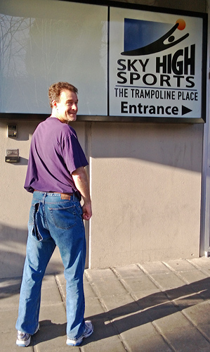 Sky High Sports Bellevue trampoline tear in pants